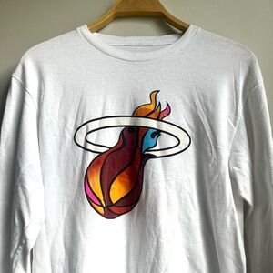 Miami Heat Retro Long Sleeve Tee NBA Basketball